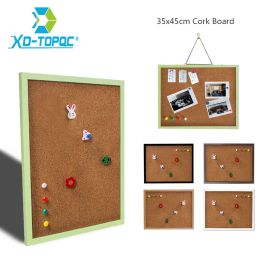 Frames 35*45cm Wood Frame Bulletin Cork Board 11 Colours Memo Photos Pin Cork Boards for Notes with Free Accessories Free Shipping