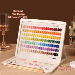 Kits Rormays Iridescence 88 Color gel Polishing Set Varnish Mixed Color Bare Varnish Matte Top Soak LED UV Nail Art Factory Wholesale