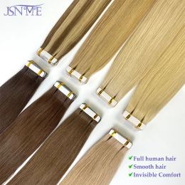 Weft Tape In Hair Extension Double Side Invisible 100% Real Human Hair Straight Tape Ins Black Brown Blonde 2.5g/pcs 1624 Inch