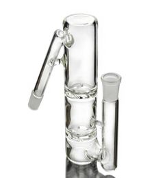 Double Cyclone Glass Ash Catcher Turbine Dis Perc Smoking Bong Accessories Clear Ashcatcher 45 Degree 14mm 18mm Joint ASHP801 ASH8500938