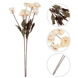 Decorative Flowers 2 Pcs Artificial Flower Wedding Centrepieces Tables Tulip Silk Cloth Bride Fake