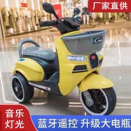 Bicycle New Children's Motorcycle Electric Tricycle Boys And Girls Double Drive Can Sit And Charge Remote Control Motorcycle