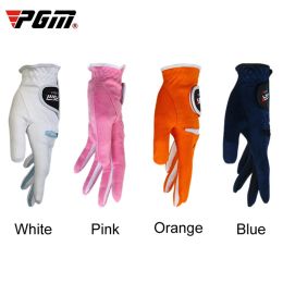 Gloves PGM New Golf Gloves Lady Left Right Hand Adjustable Breathable Women's Fiber Cloth Outdoor Sports Full Finger Gloves