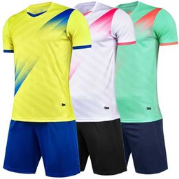 Fans Tops Tees Adult Children Football Jerseys Boys girls Soccer Clothes Sets Short Sleeve Kids Football Uniforms Men Kids Soccer Tracksuit Y240423