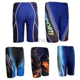 Men's Swimwear Mens Flat Corner Five-minute Swimming Trunks Plus Fat Plus Size Swimming Trunks Quick Drying Swimming Trunks Mens Swim d240424