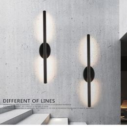 Wall Lamp Personality Led Modern Simple Stair Corridor Bedroom Bedside Black Mirror Headlight