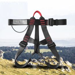 Accessories AntiFall Threepoint Safety Belt Adjustable HalfBody Harness for Outdoor Activities Climbing Mountain Work Altitude Climbing