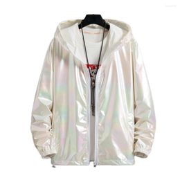 Men's Jackets Men Jacket Bright Casual Coat Colourful Polyester Regular Spring Autumn Streetwear Sunscreen Women 1 Pc Couple