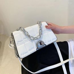 Shoulder Bags Ladies Soft Leather Chain Crossbody For Women 2024 Casual Concise Small Square Bag Summer Handbags