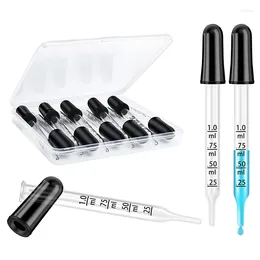 Storage Bottles Glass Dropper Pipettes 1Ml Liquid For Eye Drops Scientific Experiments Measuring And Transferring