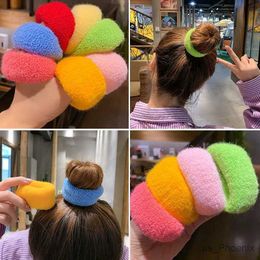 Hair Accessories 2/6/12 Pcs Women Girls Cute Knitting Solid Elastic Hair Bands Children Soft Hair Scrunchies Hair Ties Kids Hair Accessories Set