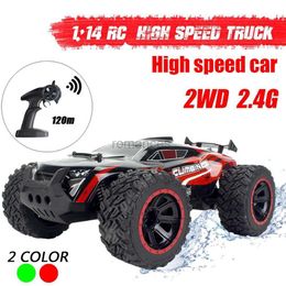 Electric/RC Car High Speed 2WD 1/14 RC Car Remote Control Off Road Racing Cars Vehicle 2.4Ghz Crawlers Electric Monster Truck Toys Gift for Boys 240424