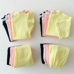 Shirts Toddler Boys Girls Summer Sport Clothes Kids Color Cotton Casual Crewneck Short Sleeve Tshirt + Pas Suits Children Outfits