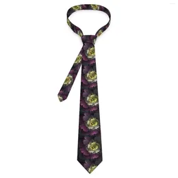 Bow Ties Men's Tie Fractal Flower Print Neck Abstract Modern Art Cute Funny Collar Custom Leisure Quality Necktie Accessories