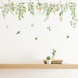 Wall Stickers Bedroom Wallpaper Sticker Vinilos Decorativos Muraux Plant Flower Language Wand Aufkleber Adesivos De Parede