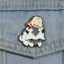 Anime Boy Buffalo Enamel Pins Custom TV Series Brooches Lapel Badges Cartoon Funny Jewelry Gift for Fans Friends AB190