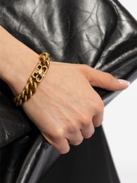 Farfetch BB Icon Gourmette Cheach Bracelet Replica Ruxury Luxury Fine Jewelry Designer логотип с кожа