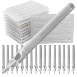 Needles 50PCS Long Tattoo Tips White Disposable Tattoo Nozzle Tips Tube for Tattoo Machine Needles Supply