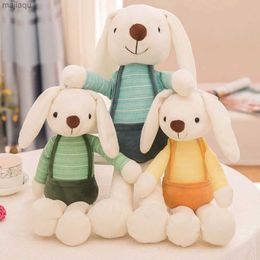 Plush Dolls 40cm Candy Colour Long-eared Rabbit Plush Toy Dressed Small White Rabbit Can Be Hung On The Wall To Sleep To Soothe Birthday GiftL2404