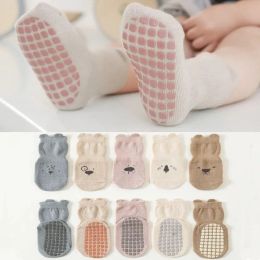 Warmers 3Pairs/Lot Cartoon Baby Socks Infant Newborn AntiSlip Cotton Floor Socks For Girls Boys Cute Unisex Rubber Grips Toddler Socken