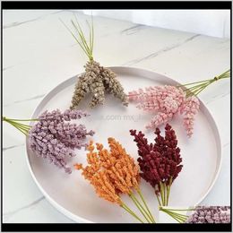 Supplies Party Decorative Festive Wreaths & Gardenreal Natural Dried Preserved Fresh Millet Flowers Bouquet Eternal Mini Fruits Branch for Ch