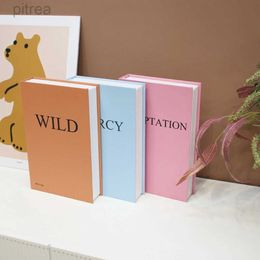 Decorative Objects Figurines 2022 Candy Colour Living Room Decoration Books Fashion Openable Fake Books Coffee Table Storage Box Props Books Ornaments d240424