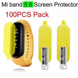Accessories 100PCS for Xiaomi Mi Band 7 pro 5 6 Screen Protector TPU cover mi7 miband bracelet film protective dustproof/scratchresistant
