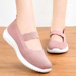 Casual Shoes Women Fashion Breathable Walking Mesh Flat Woman White Sneakers 2024 Shallow Mouth Large Size Female