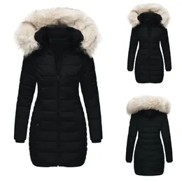 Women's Down Women Plus Size Jackets Coats Winter Solid Thick Parkas Woman Hooded Zipper Warm Overcoats Female #t2g