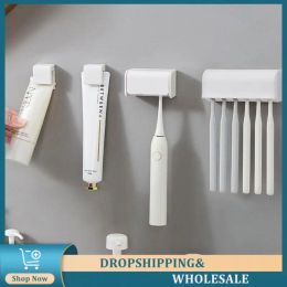 Toothbrush Punchfree Wallmounted Toothbrush Holder Toothpaste Holder Toothpaste Storage Rack Bath Organizer Bathroom Accessories