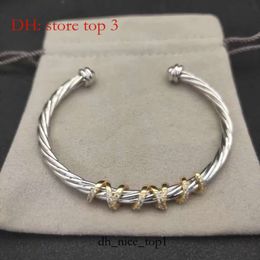 David Yurma Bracelet DY Bracelet Cable Bracelet Fashion Jewelry for Women Men Gold Pearl Head Cross Bangle Bracelet Dy Jewelry Christmas Love Gift 7306