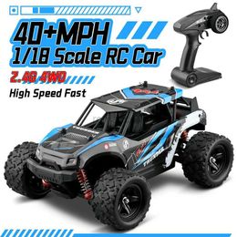 Electric/RC Car 2022 New HS 18312 18321 18302 RC Car 40+MPH 1/18 Updated Version 2.4G 4WD High Speed Fast Remote Controlled Large Track Toys 240424