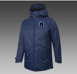 Mens Paris FC Down Winter Jacket Long Sleeve Clothing Fashion Coat Outerwear Puffer Soccer Parkas Team emblems customized2661049