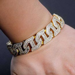 Iced out Solid 925 Sterling Silver Mens 15mm wide VVS Diamonds Cuban chain Bracelet