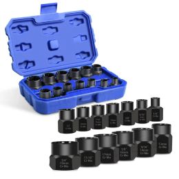 Epilators Nut and Bolt Extractor Damaged Screw Remover Impact Socket Tool Set Bolt Nut Screw Removal Socket Wrenchtool Kit