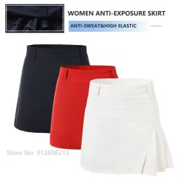 Shorts Women Antiexposure Golf Aline Skirt Slim High Waist Golf Pencil Skirt Ladies Casual Short Skort Pleated Culottes for Female