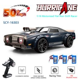 Cars 16303 1:16 50KM/H RC Car 2.4G 4WD Electric High Speed Muscle Remote Control Drift Monster Truck for Kids vs Wltoys 144001 Toys