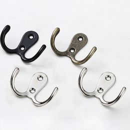 10pcs Coat Hooks WallMounted 2 Hole Towel Hanger For Coats Hats Clothing Home Storage Wall Hook for Hardware 240424