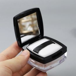 Powder Portable Mini 5g Powder Box Empty Sieve Loose Powder Pot Square Box with Powder Puff Cosmetic Travel Makeup Jar Sifter Container