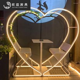 Camp Furniture Outdoor Swing Chair Bali Bird's Nest Wedding Dress Shooting Props Attractions Love Bar Tables And Chairs