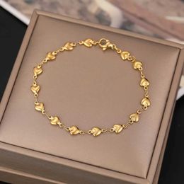 Perlen Cacana Edelstahlkettenarmbänder für Mann Frauen Gold Silber Farbe für angehängte herzförmige Liebe Donot Fade Schmuck N1852 240423