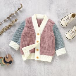 Sweaters Newborn Baby Knitted Clothes Fall Winter Kids Sweater Cardigan Infant Girls Boys Outwear Long Sleeve Coat Infant Knitwear
