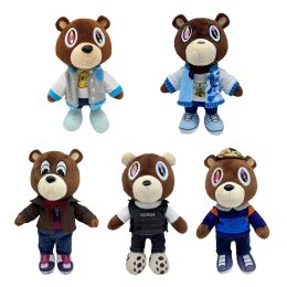 Cushions New Kanye Teddy Bear Plush Toys Cute Soft Stuffed Animation Home Room Decor Dolls For Kid Birthday Christmas Gift