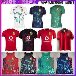 Jersey NRL English Irish Lions Player Edition Training Short Sleeve T-Shirt Polo Sleeveless Tank Men's Olive