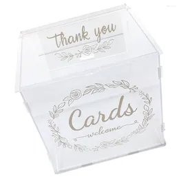 Party Supplies Dining Table Wedding Card Box Bride Giftcards Black Casserole Pot Acrylic Boxes For Reception