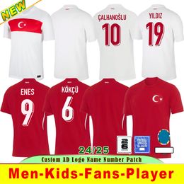 2024 Euro Cup Turkiye Soccer Jersey Turkey National Team Home Away DEMIRAL Kokcu YILDIZ ENES calhanoglu Football Shirts Kit Kids