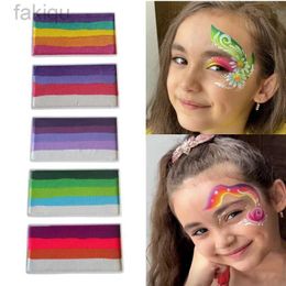 Body Paint Hot selling Rainbow Split Cake 20g Face Body Art Paint Neon UV Metallic Face Paint For Halloween Christmas DIY Make Up For Kids d240424