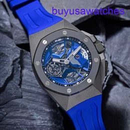 AP Calendar Wrist Watch 26589IO Titanium Blue Dial 44mm Gauge Diameter Manual Mechanical Mens Watch 44mm Gauge Diameter