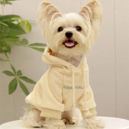 Hoodies Dog Hoodies Letter Fleece Lined Fall Dog Puppy Sweatshirt Soft Warm Sweater Winter Hooded Clothes for Small Dogs Poodle Maltese