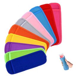 Neoprene Popsicle Holder Freezer Icy Pole Tools Ice Lolly Sleeve Protector For Ices Cream Natural Rubber Popsicle Cover